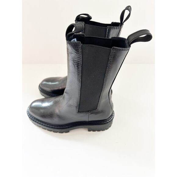 NWOB LAST Angie Chelsea Boots Portugal Black 36 Lugsole Size 6 - Picture 2 of 9